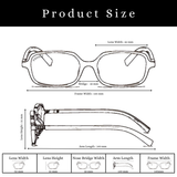 essntl series Retro Vintage Narrow 90s Rectangle Sunglasses For Men & Women - Leopard Grey