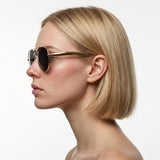 Aurelio Aviator Sunglasses - Gold Ash