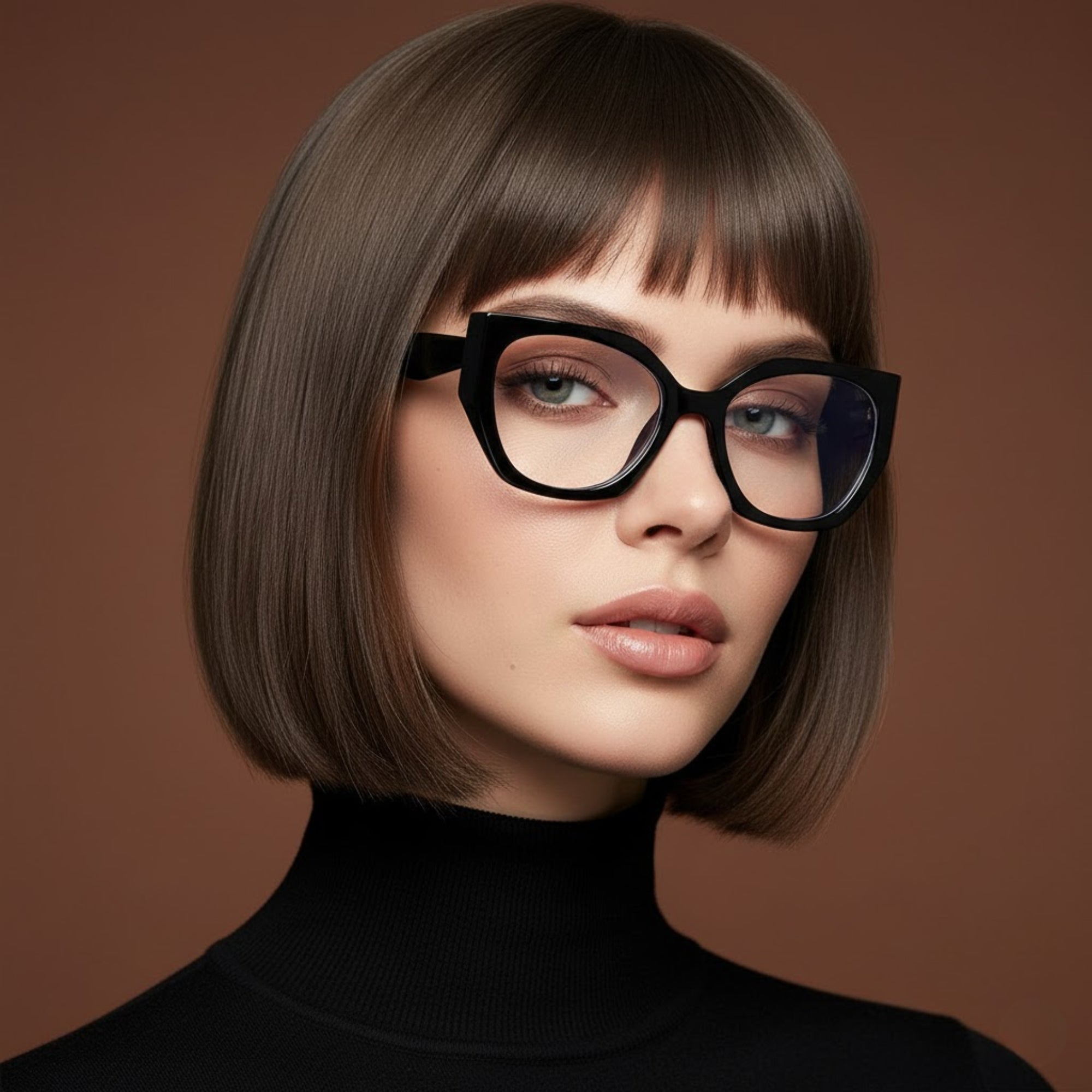 Diva Cateye Oversized Computer Glasses - Noir