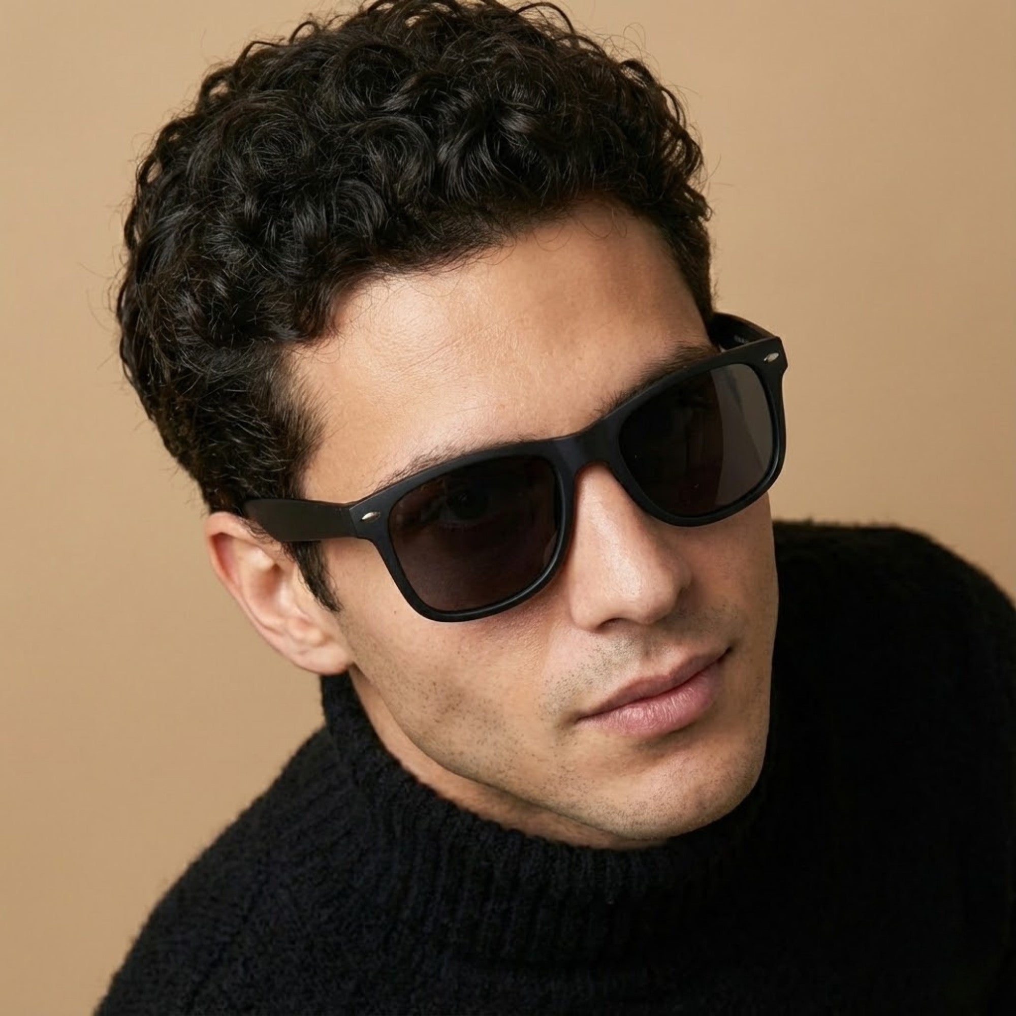 Klassic Series Polarized Wayfarer Sunglasses - Matte Black