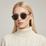 Halo Round Sunglasses - Silver Ash