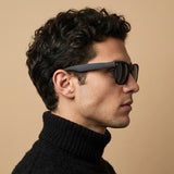 Klassic Series Polarized Wayfarer Sunglasses - Matte Black