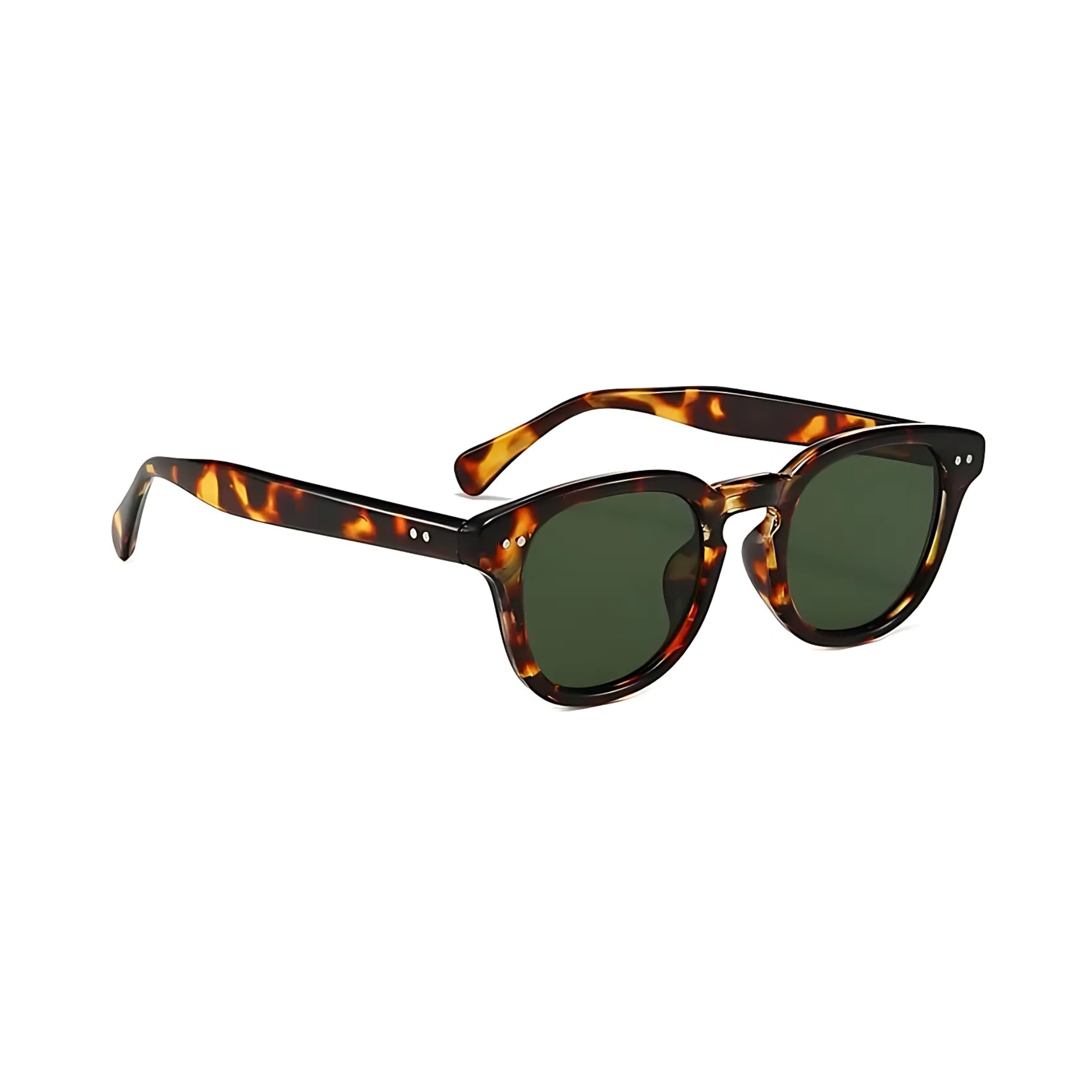 Dotted Series Panto Vintage Sunglasses for Men & Women - Demi Green