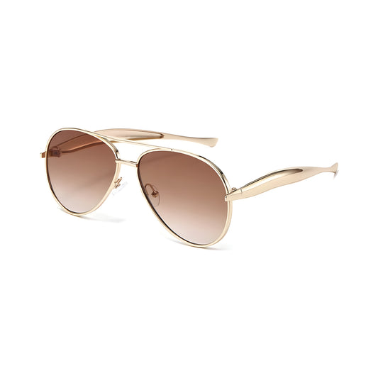 Aurelio Aviator Sunglasses - Gold Mocha