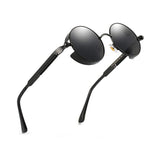 DISC Series Round Steampunk Sunglasses - Black