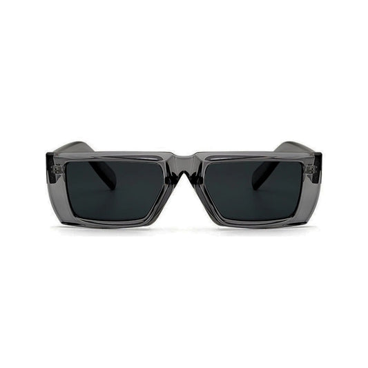 Futuristic Series Street Wear Y2K Rectangle Sunglasses - Slate Grey