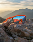 Xplorer Half-Rim Sports Sunglasses - Orange Blue