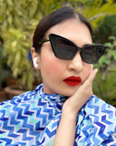 Fame Series Cateye Sunglasses For Women - Black