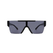 Monster Series UV Protected Square Sunglasses - Black Frame Grey Lens