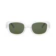 Dotted Series Retro Y2K Rectangle Polarized Sunglasses - Transparent Green