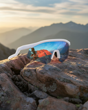 Xplorer Half-Rim Sports Sunglasses - White Blue