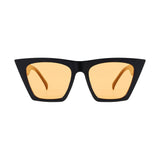 Flat Top Cateye Sunglasses For Women - Yellow