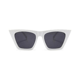 Flat Top Cateye Sunglasses For Women - White