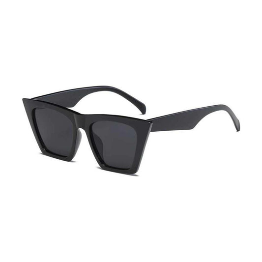 Flat Top Cateye Sunglasses For Women - Black