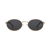 essntl Series Retro Oval Sunglasses For Men & Women - Golden Ash