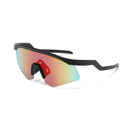 Xplorer Half-Rim Sports Sunglasses - Black Orange