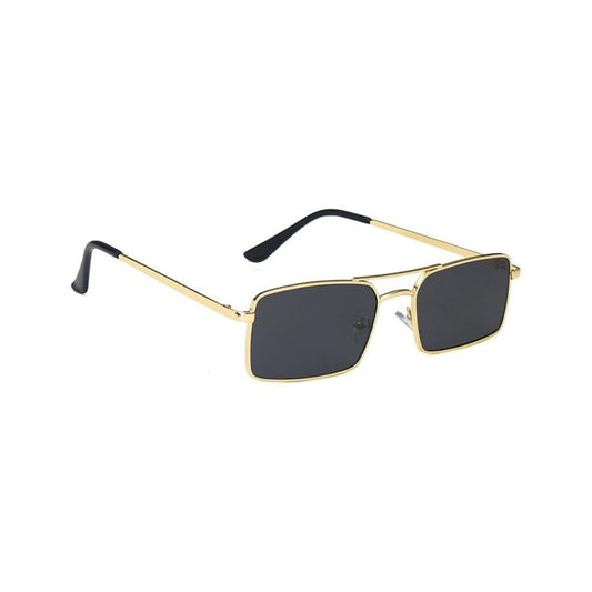 SLEEK Series Rectangular Sunglasses - Gold Black
