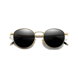 essntl series Vintage Round Sunglasses For Men & Women Gold Black