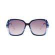 Royal Series Oval Oversized Sunglasses For Women - Blue