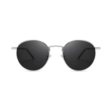 essntl series Vintage Round Sunglasses For Men & Women Silver Black