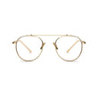 DISC Series Metal Frame Round Sunglasses - Gold Clear