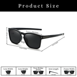 Klassic Series Polarized Sports Rectangular Sunglasses For Men & Women - (Matte Black Frame Grey Lenses)