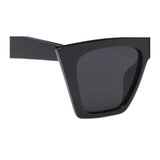 Flat Top Cateye Sunglasses For Women - Black