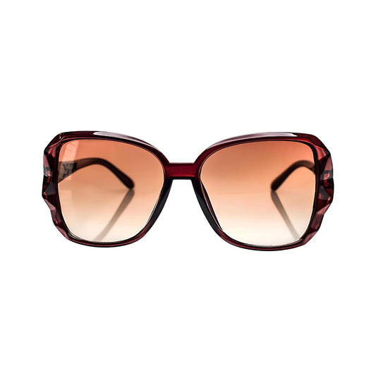 Royal Series Oval Oversized Sunglasses For Women - Brown