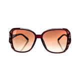 Royal Series Oval Oversized Sunglasses For Women - Brown