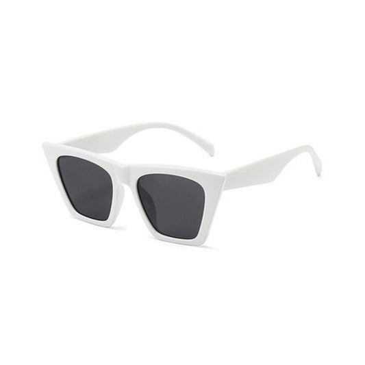 Flat Top Cateye Sunglasses For Women - White
