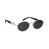 essntl Series Retro Oval Sunglasses For Men & Women - Golden Ash