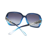 Royal Series Oval Oversized Sunglasses For Women - Blue
