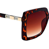 Royal Series Oversized Square Sunglasses For Women - Leopard Print